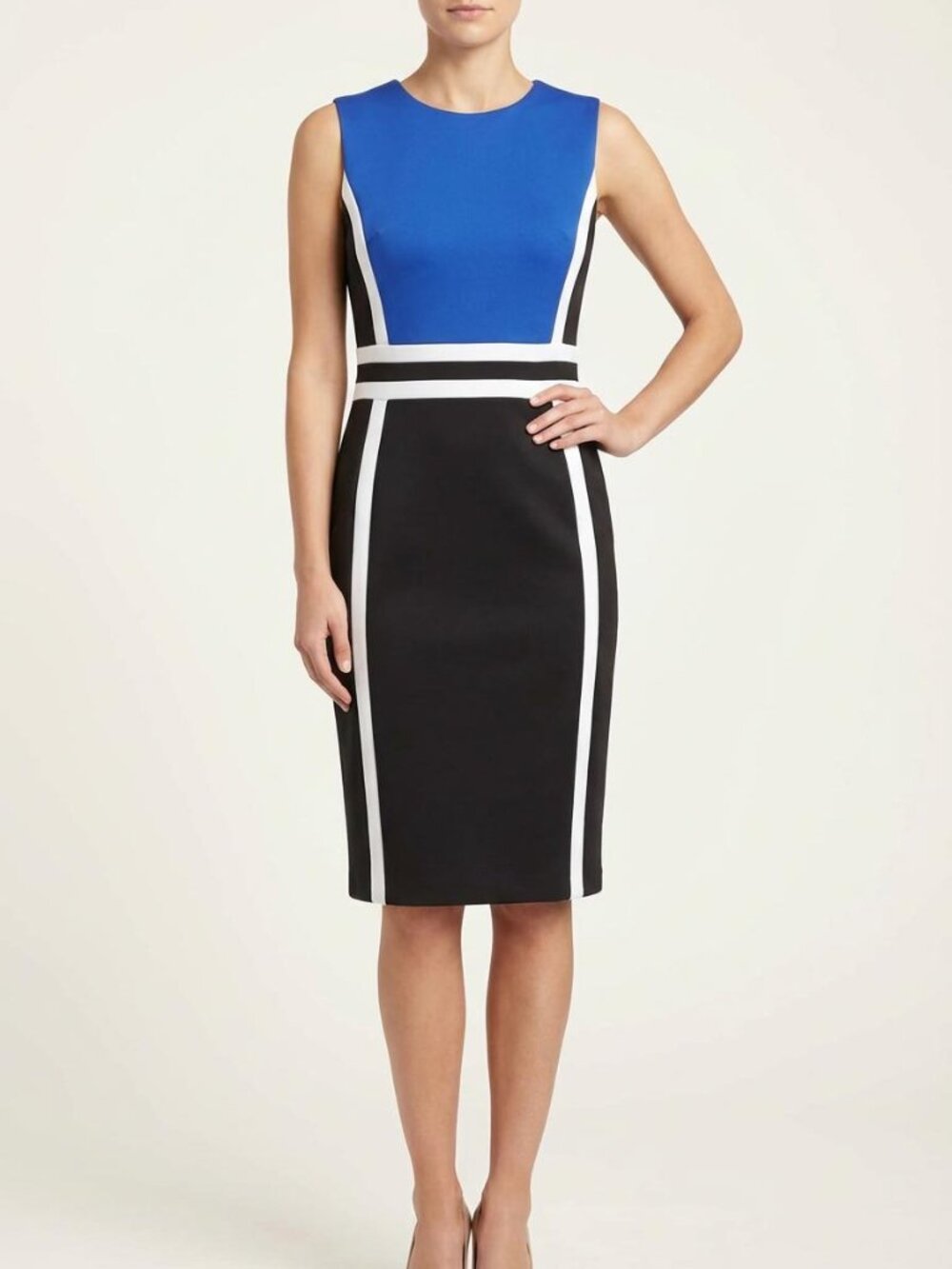 Calvin Klein - Triple Panel Colorblock Sheath Dress - Sz 14W
